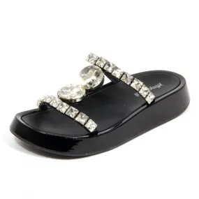 H3264 ciabatta donna JEFFREY CAMPBELL ZHAO strass slippers black